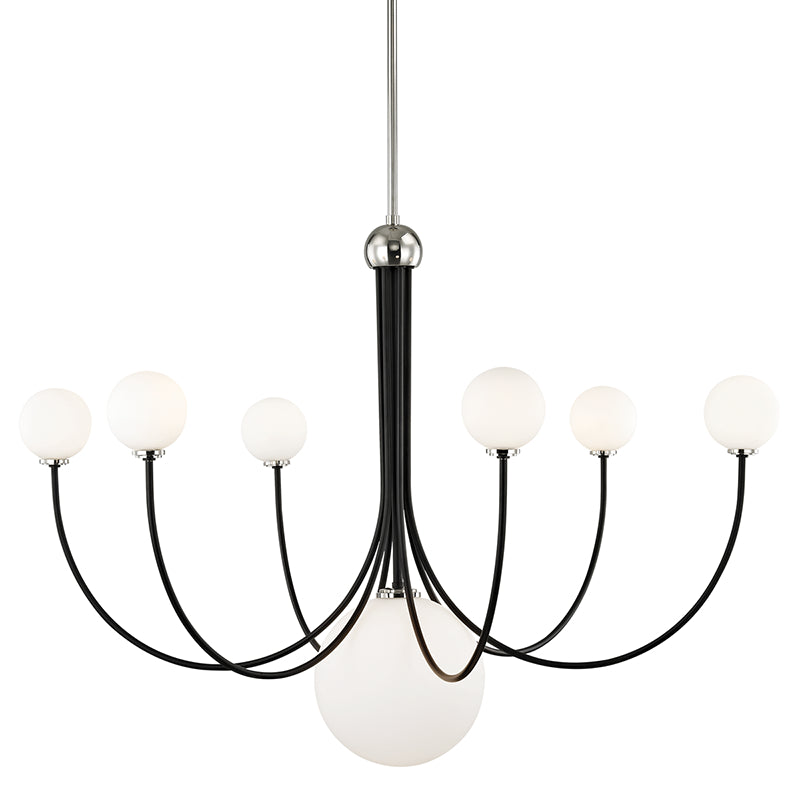 Mitzi Coco H234807-PN/BK Chandelier Light - Polished Nickel/Black