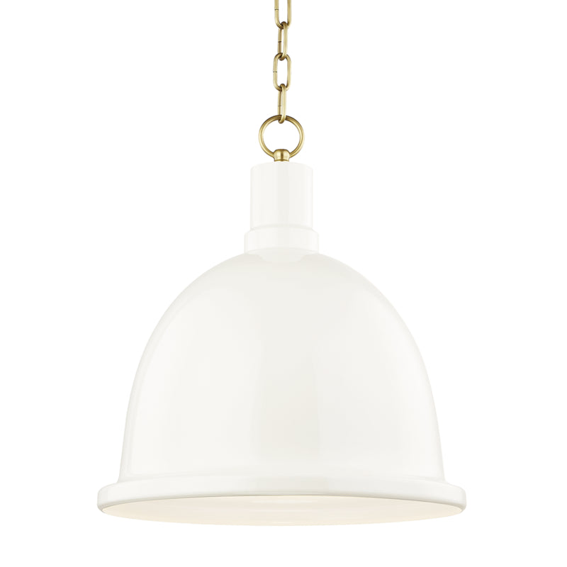 Mitzi Blair H238701L-AGB/CR Pendant Light - Aged Brass/Cream