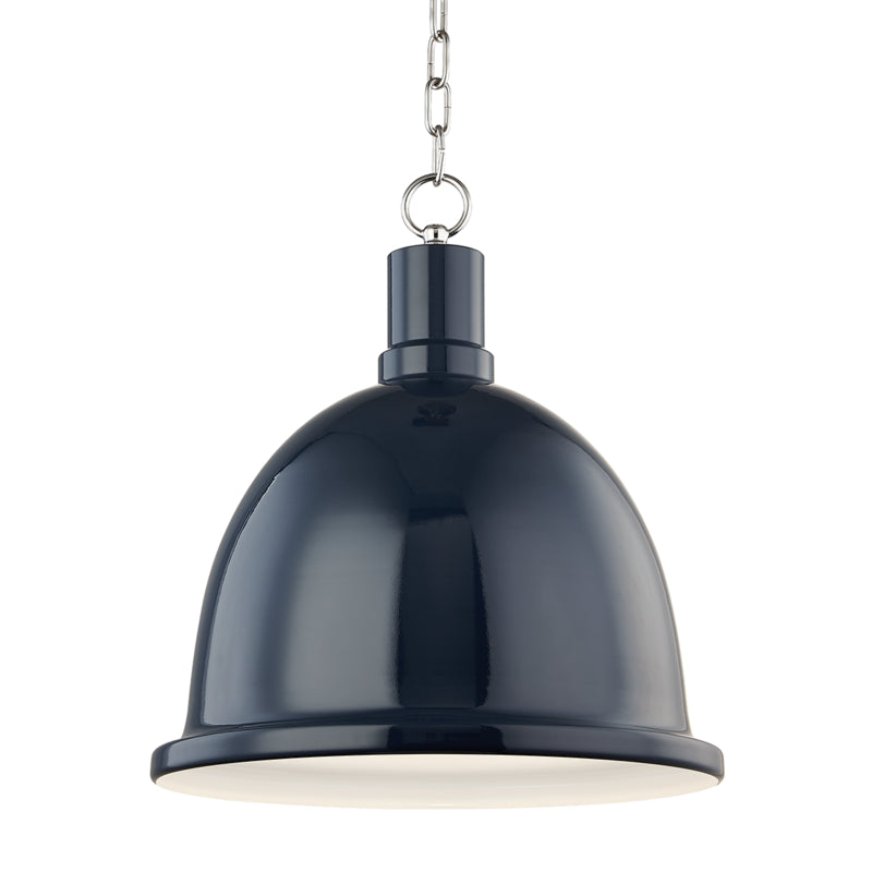 Mitzi Blair H238701L-PN/NVY Pendant Light - Polished Nickel/Navy