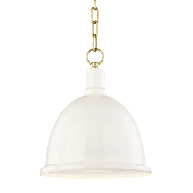 Mitzi Blair H238701S-AGB/CR Pendant Light - Aged Brass/Cream