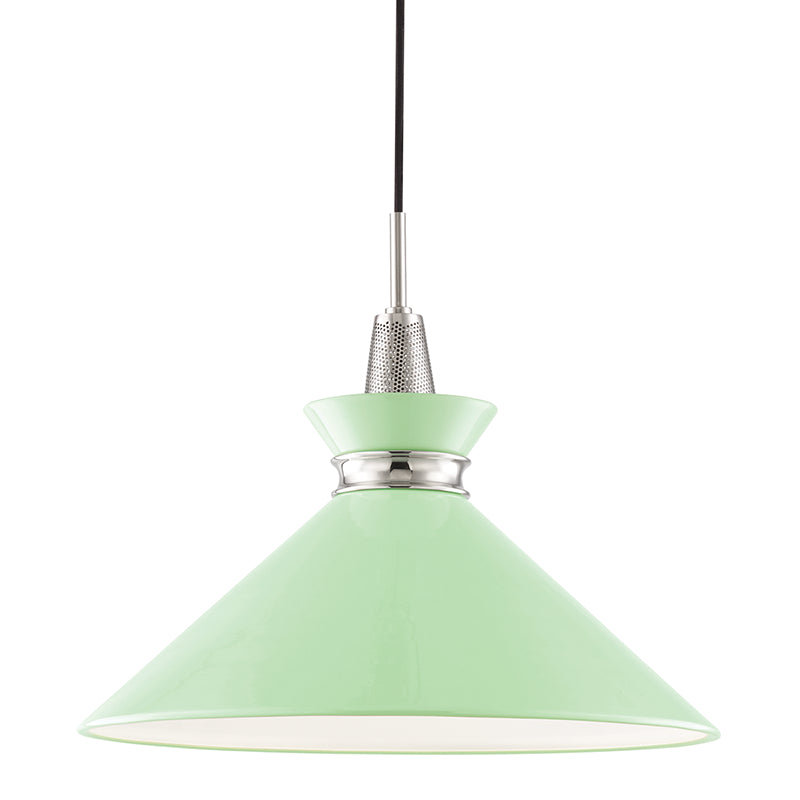 Mitzi Kiki H251701L-PN/MNT Pendant Light - Polished Nickel/Mint