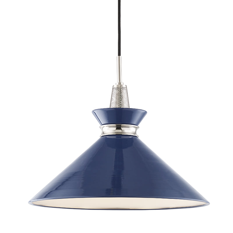 Mitzi Kiki H251701L-PN/NVY Pendant Light - Polished Nickel/Navy