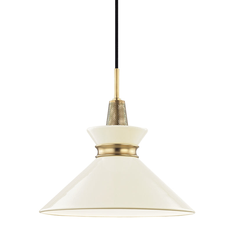 Mitzi Kiki H251701S-AGB/CR Pendant Light - Aged Brass/Cream