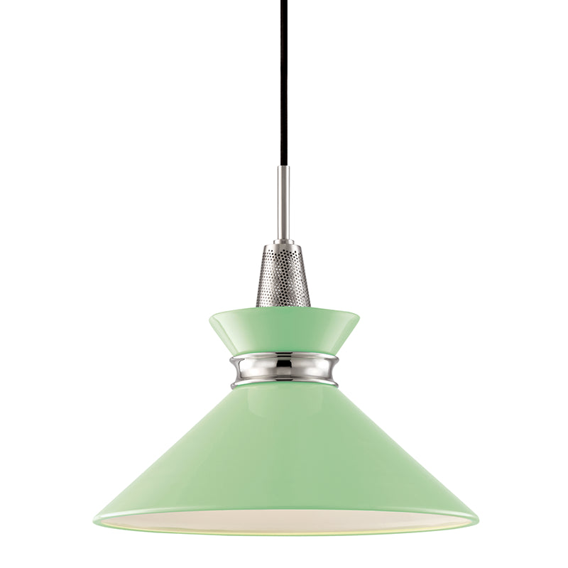 Mitzi Kiki H251701S-PN/MNT Pendant Light - Polished Nickel/Mint