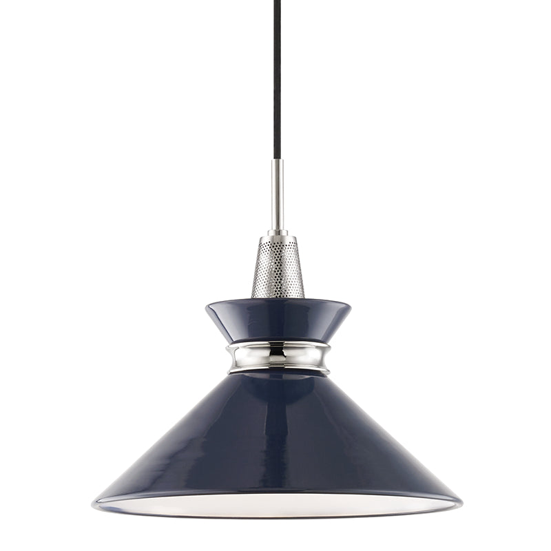 Mitzi Kiki H251701S-PN/NVY Pendant Light - Polished Nickel/Navy