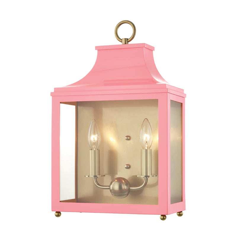 Mitzi Lighting H259102-AGB/PK  Leigh Outdoor Aged Brass/Pink