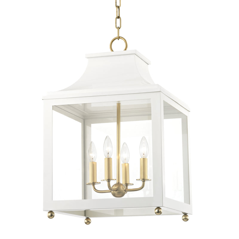 Mitzi Lighting H259704L-AGB/WH  Leigh Outdoor Aged Brass/Soft Off White