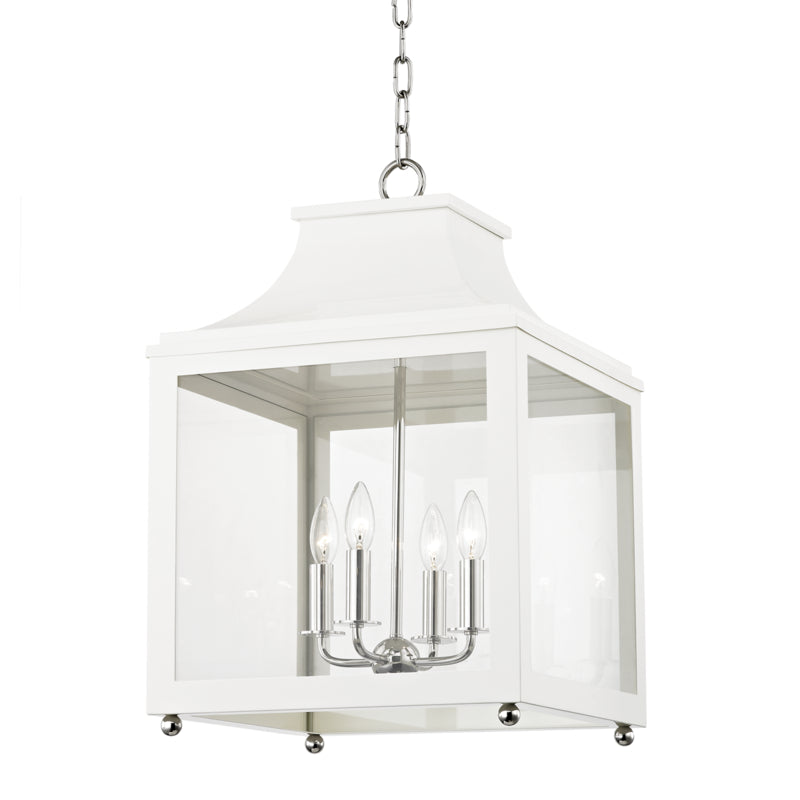 Mitzi Lighting H259704L-PN/WH  Leigh Outdoor Polished Nickel/White