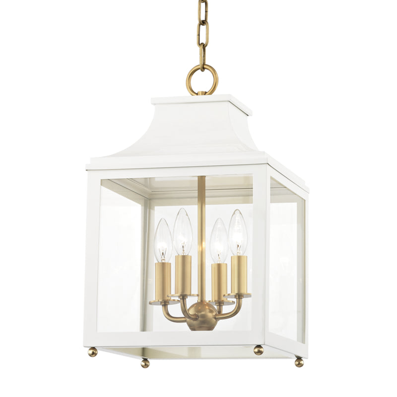 Mitzi Lighting H259704S-AGB/WH  Leigh Outdoor Aged Brass/Soft Off White