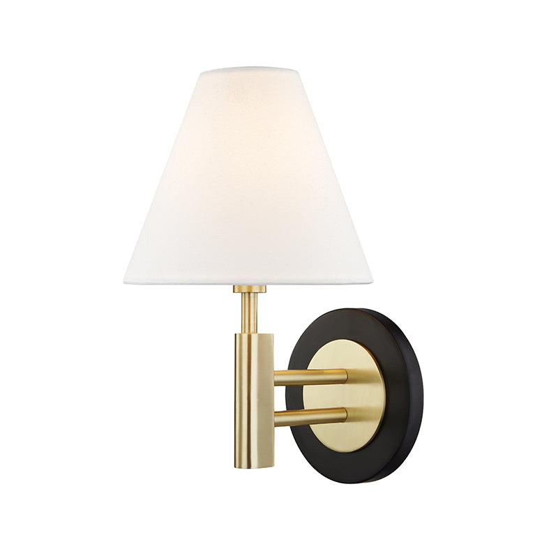 Mitzi Robbie H264101-AGB/BK Wall Sconce Light - Aged Brass/Black