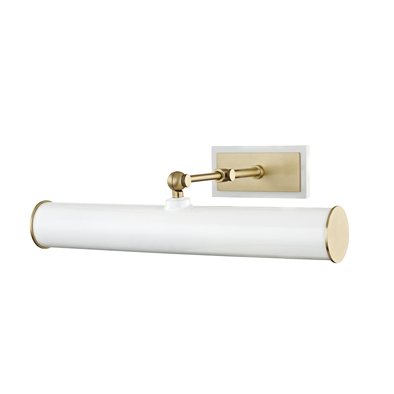 Mitzi Lighting HL263202-AGB/WH  Holly Home Decor Aged Brass/Soft Off White