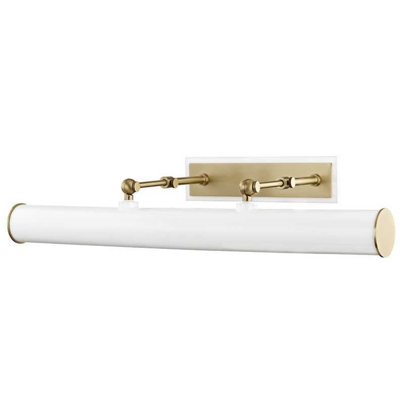 Mitzi Lighting HL263203-AGB/WH  Holly Home Decor Aged Brass/Soft Off White