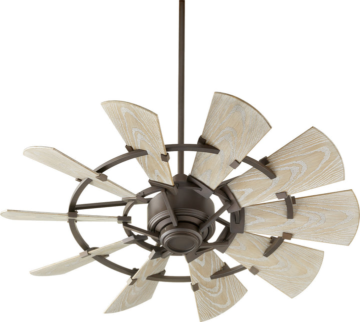 Quorum Windmill 194410-86 Ceiling Fan - Oiled Bronze, Weathered Oak