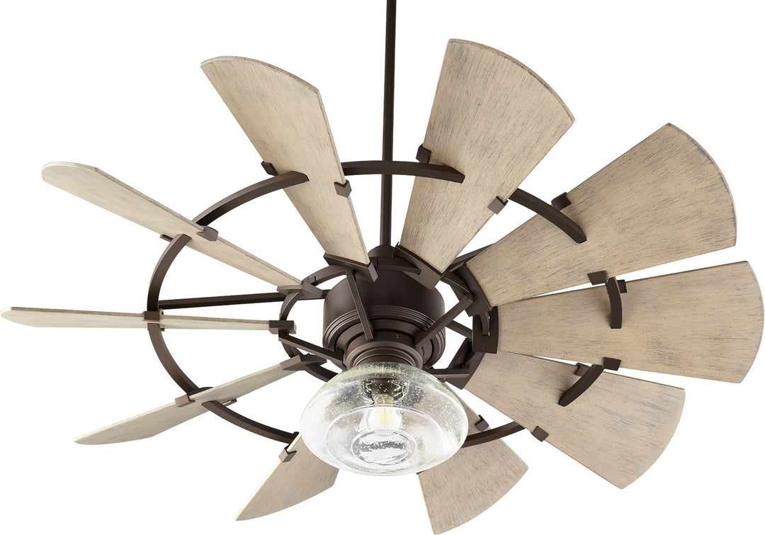 Quorum Windmill 195210-86 Ceiling Fan - Oiled Bronze, Weathered Oak