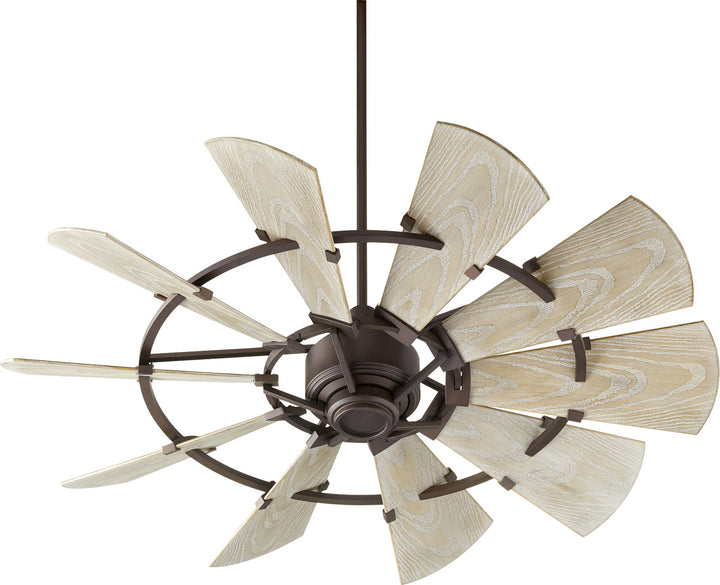 Quorum Windmill 195210-86 Ceiling Fan - Oiled Bronze, Weathered Oak