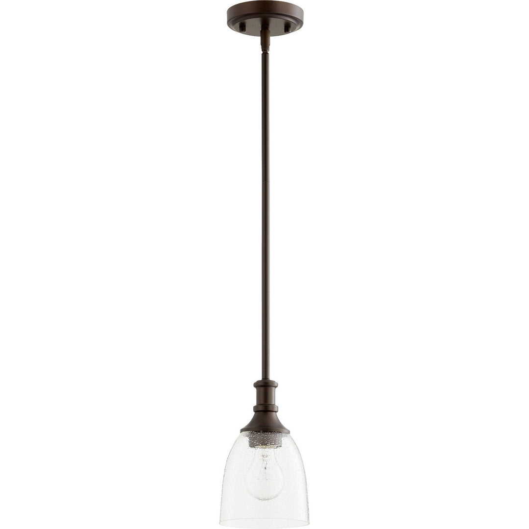 Quorum Richmond 3811-186 Pendant Light - Oiled Bronze W/ Clear/Seeded,  Oiled Bronze/Oiled Bronze/