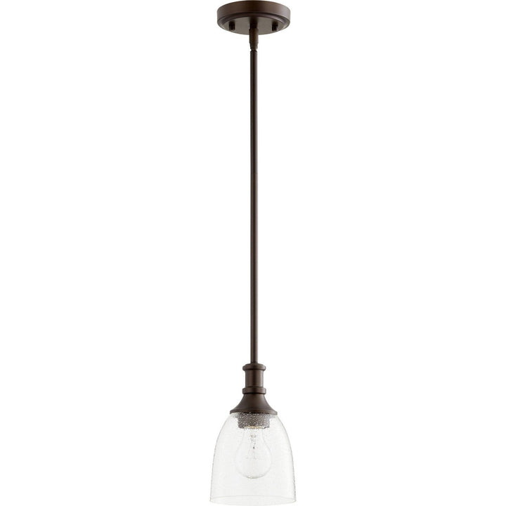Quorum Richmond 3811-186 Pendant Light - Oiled Bronze W/ Clear/Seeded,  Oiled Bronze/Oiled Bronze/