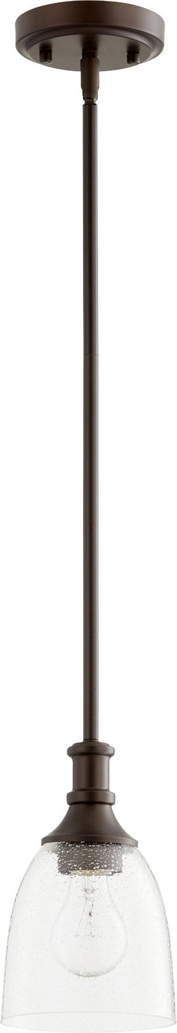 Quorum Richmond 3811-186 Pendant Light - Oiled Bronze W/ Clear/Seeded,  Oiled Bronze/Oiled Bronze/