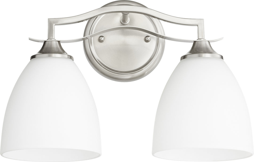 Quorum Jardin 5027-2-65 Bath Vanity Light 15 in. wide - Satin Nickel