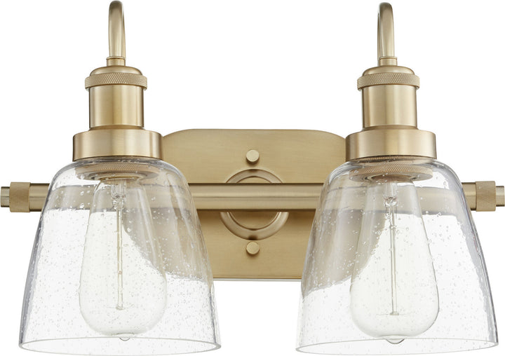 Quorum 508 Vanities 508-2-80 Bath Vanity Light 18 in. wide - Aged Brass