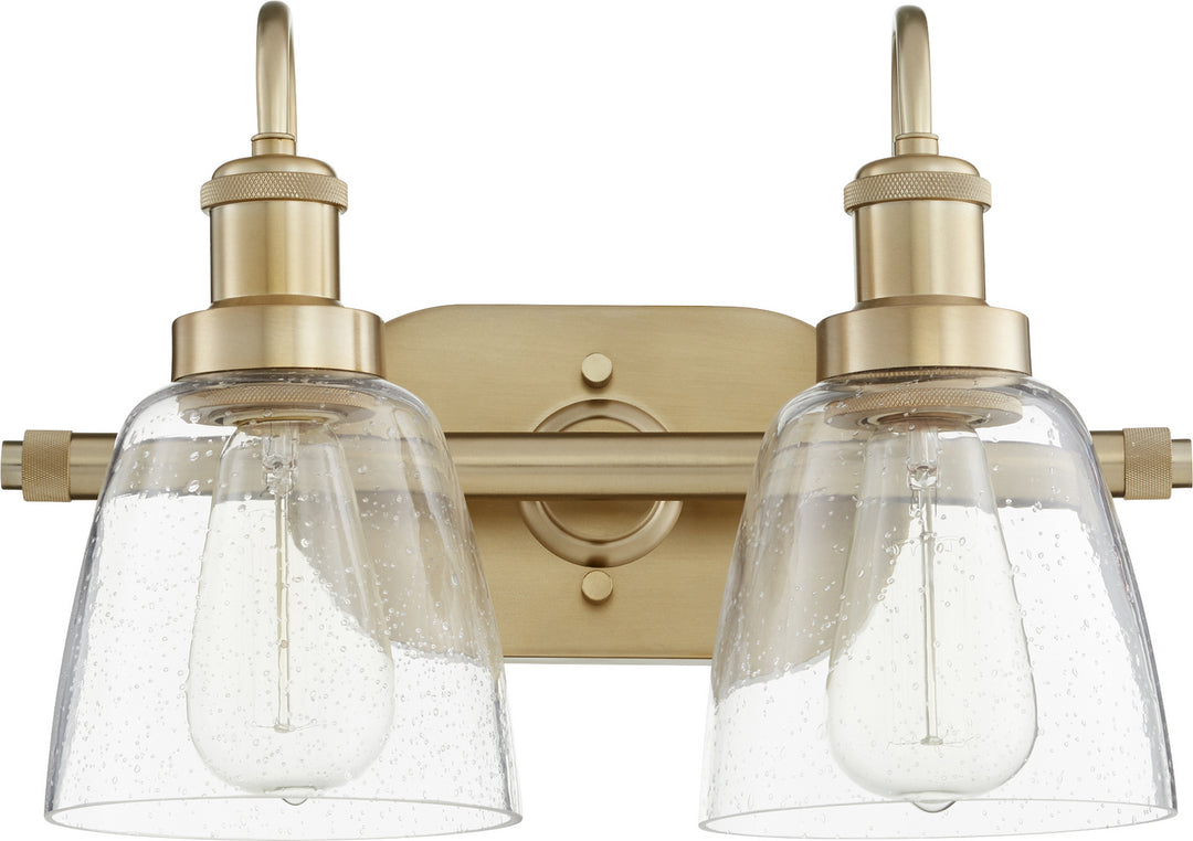 Quorum 508 Vanities 508-2-80 Bath Vanity Light 18 in. wide - Aged Brass