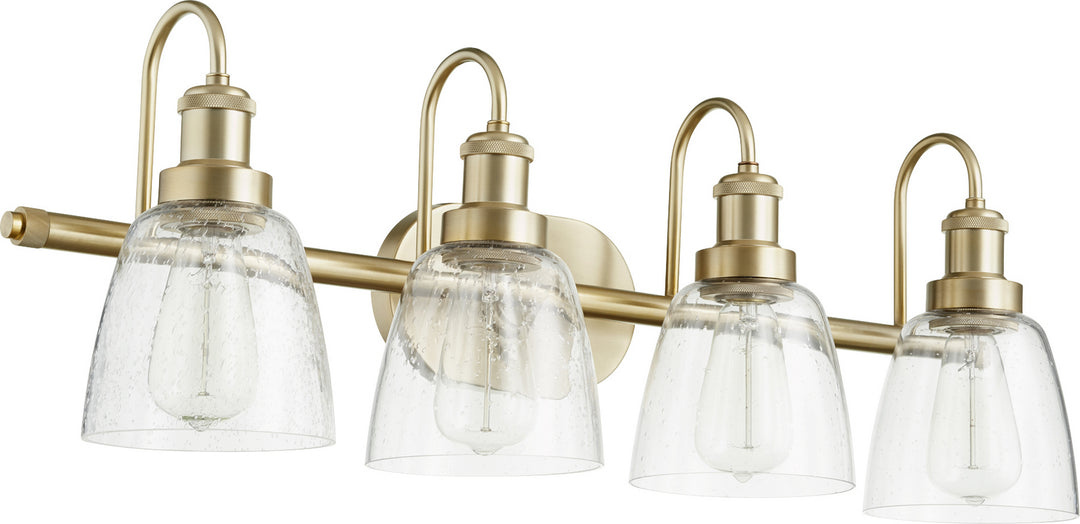 Quorum 508 Vanities 508-4-80 Bath Vanity Light 31 in. wide - Aged Brass