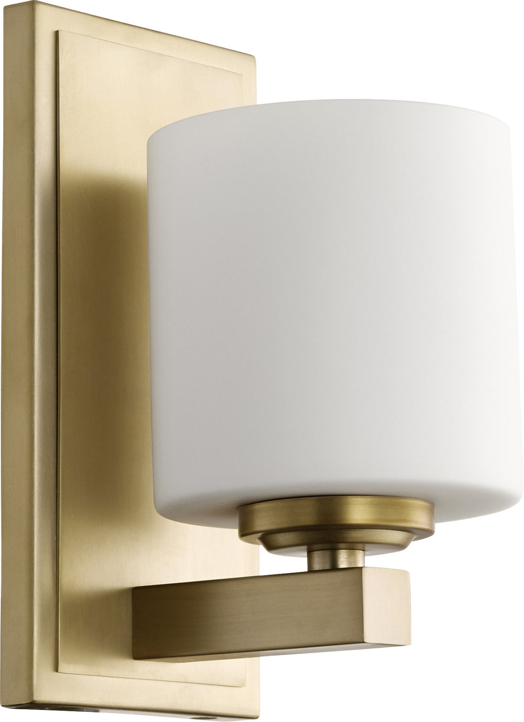 Quorum 5669 Cylinder Series 5669-1-80 Wall Sconce Light - Aged Brass