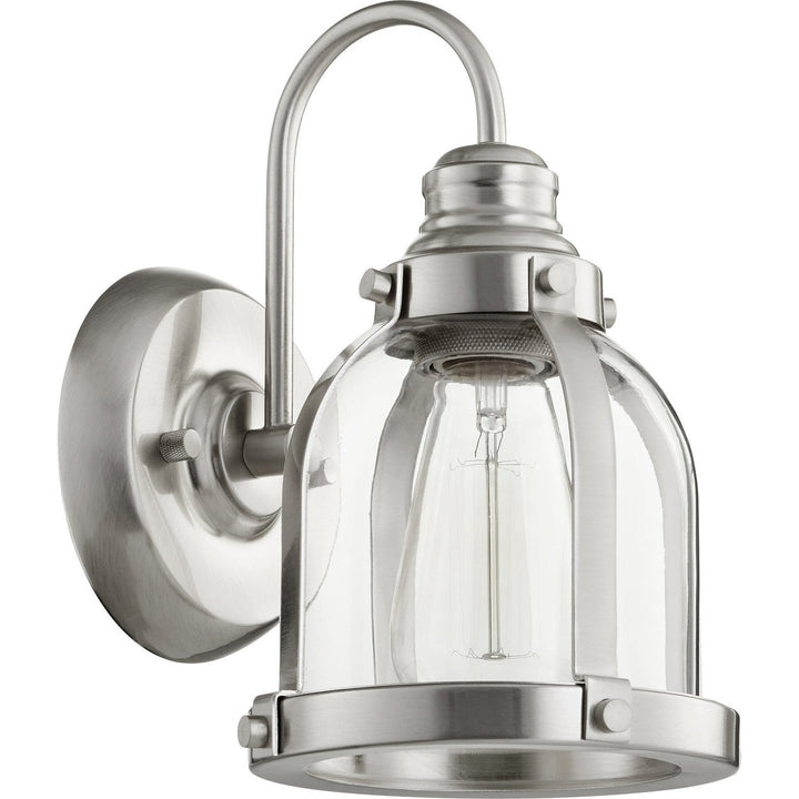 Quorum Banded Series 586-1-65 Wall Sconce Light - Satin Nickel