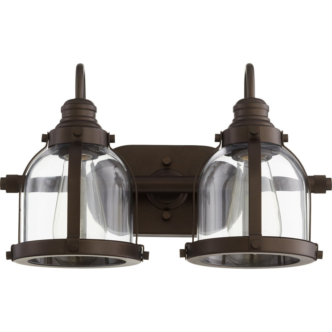 Quorum Banded Series 586-2-86 Bath Vanity Light 16 in. wide - Oiled Bronze