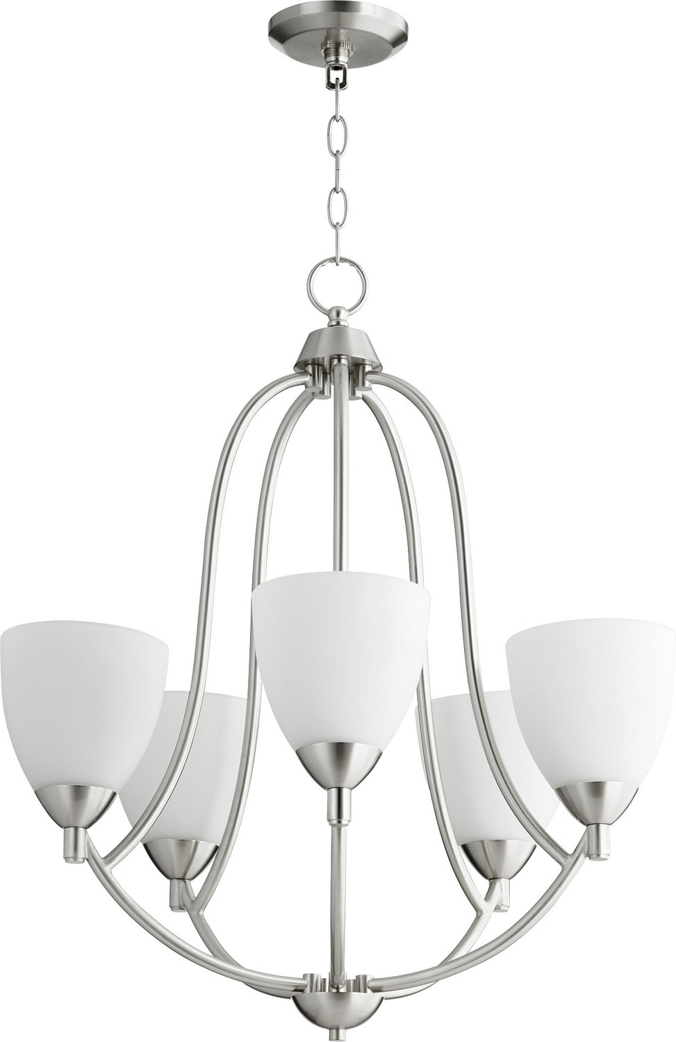 Quorum Barkley 6069-5-65 Chandelier Light - Satin Nickel