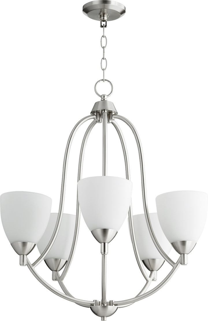 Quorum Barkley 6069-5-65 Chandelier Light - Satin Nickel