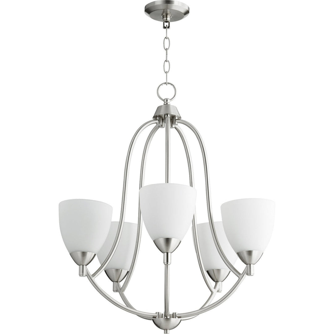 Quorum Barkley 6069-5-65 Chandelier Light - Satin Nickel