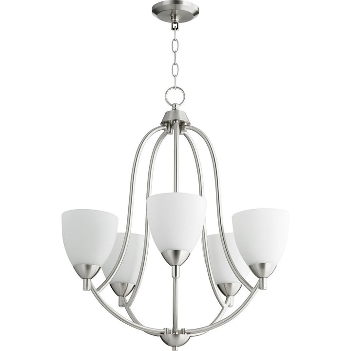 Quorum Barkley 6069-5-65 Chandelier Light - Satin Nickel