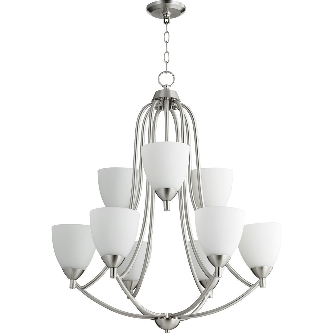 Quorum Barkley 6069-9-65 Chandelier Light - Satin Nickel