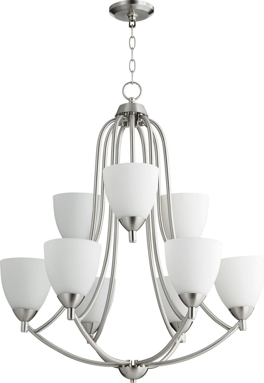 Quorum Barkley 6069-9-65 Chandelier Light - Satin Nickel