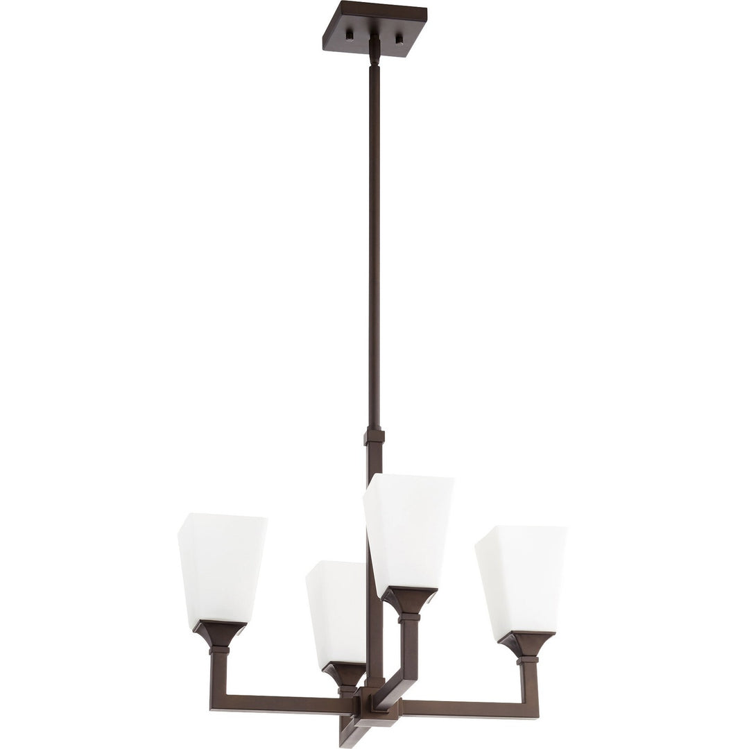 Quorum Wright 6123-4-86 Chandelier Light - Oiled Bronze