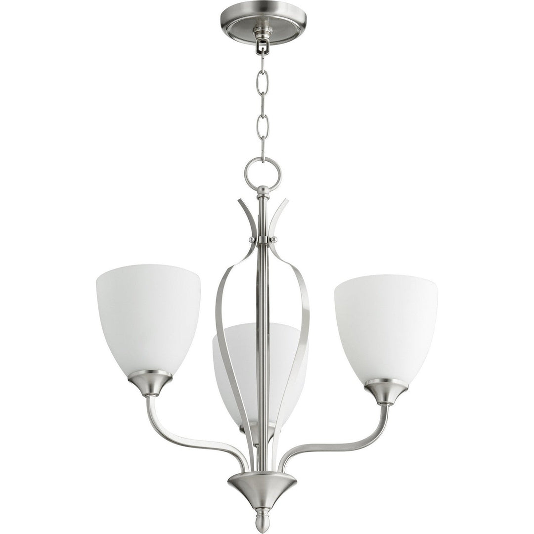 Quorum Jardin 6127-3-65 Chandelier Light - Satin Nickel