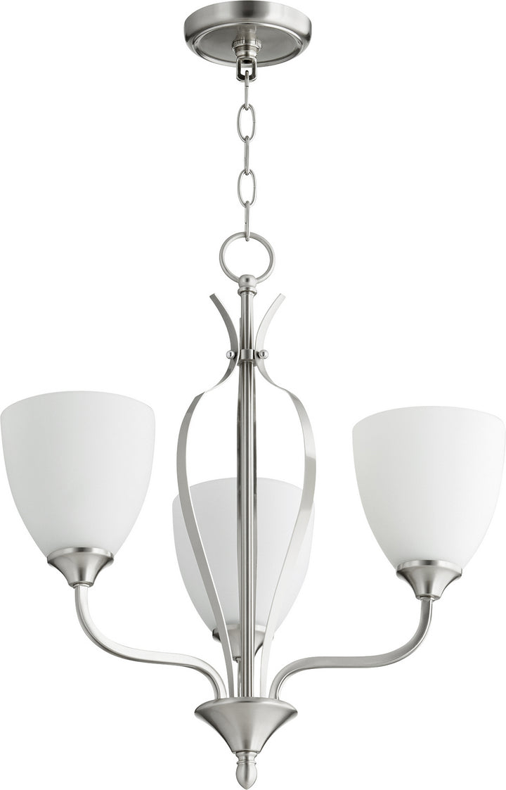 Quorum Jardin 6127-3-65 Chandelier Light - Satin Nickel