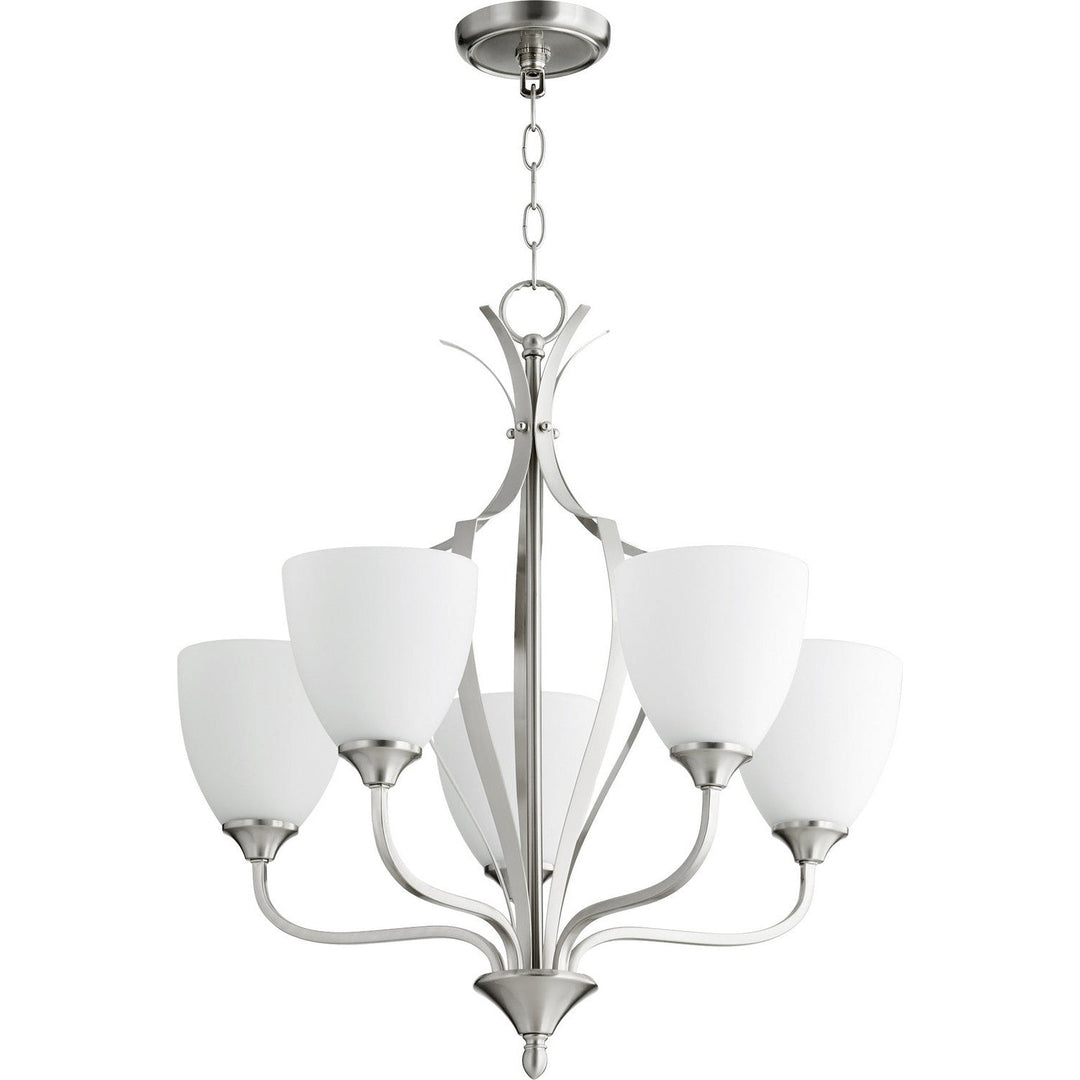 Quorum Jardin 6127-5-65 Chandelier Light - Satin Nickel