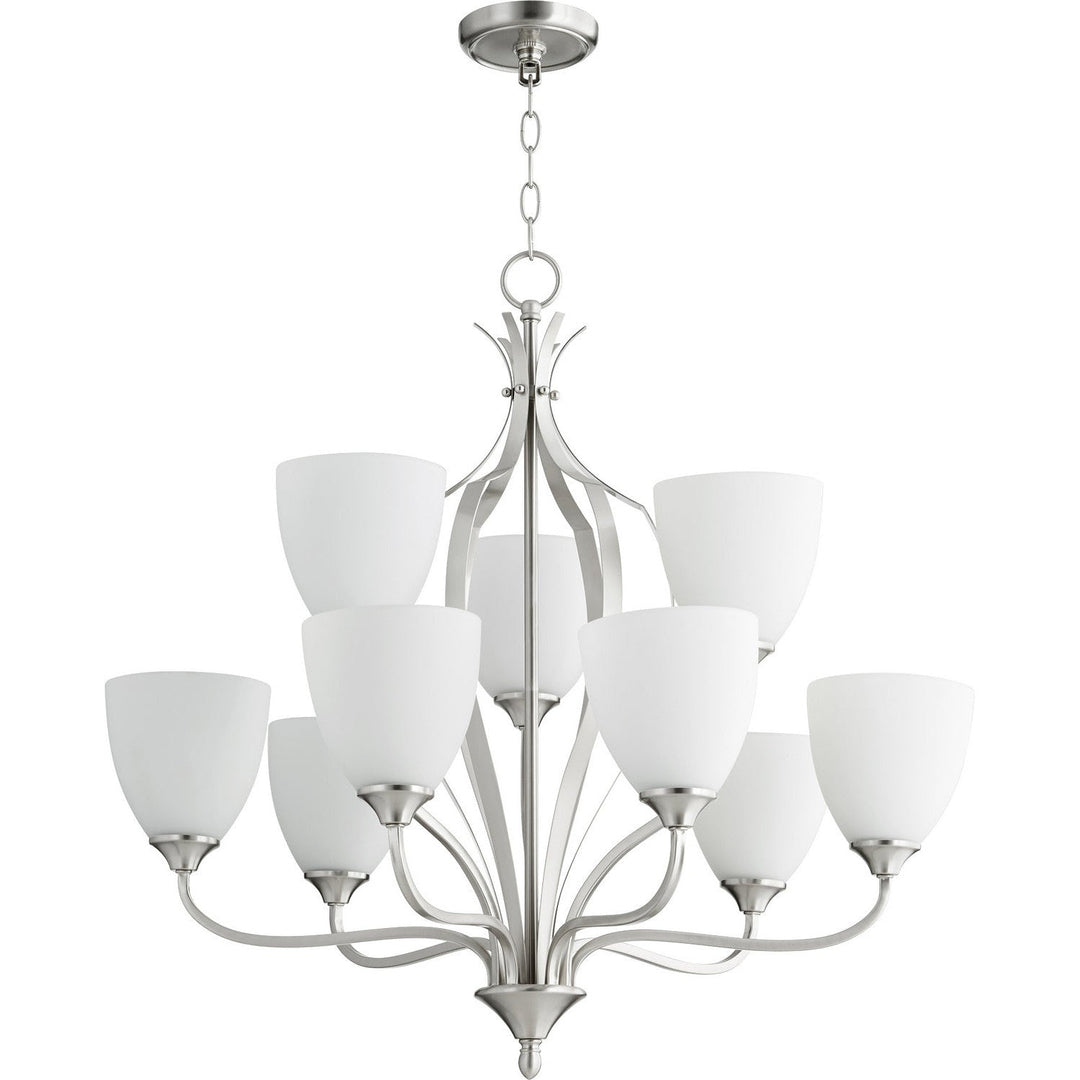 Quorum Jardin 6127-9-65 Chandelier Light - Satin Nickel