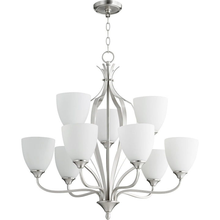 Quorum Jardin 6127-9-65 Chandelier Light - Satin Nickel