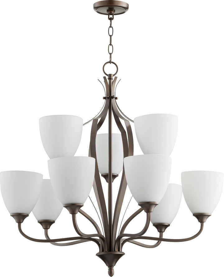 Quorum Jardin 6127-9-86 Chandelier Light - Oiled Bronze