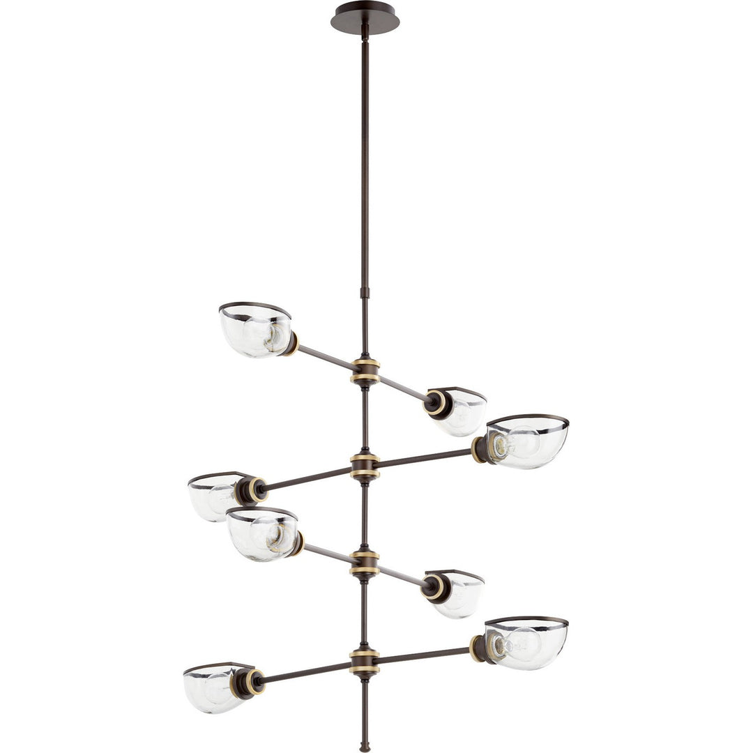 Quorum Menlo 617-8-8086 Chandelier Light - Aged Brass Oiled Bronze