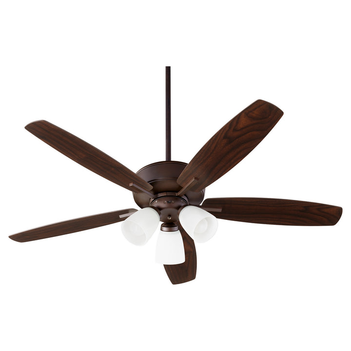 Quorum Breeze 70525-386 Ceiling Fan 52 in. - Oiled Bronze, Dark Oak/Walnut