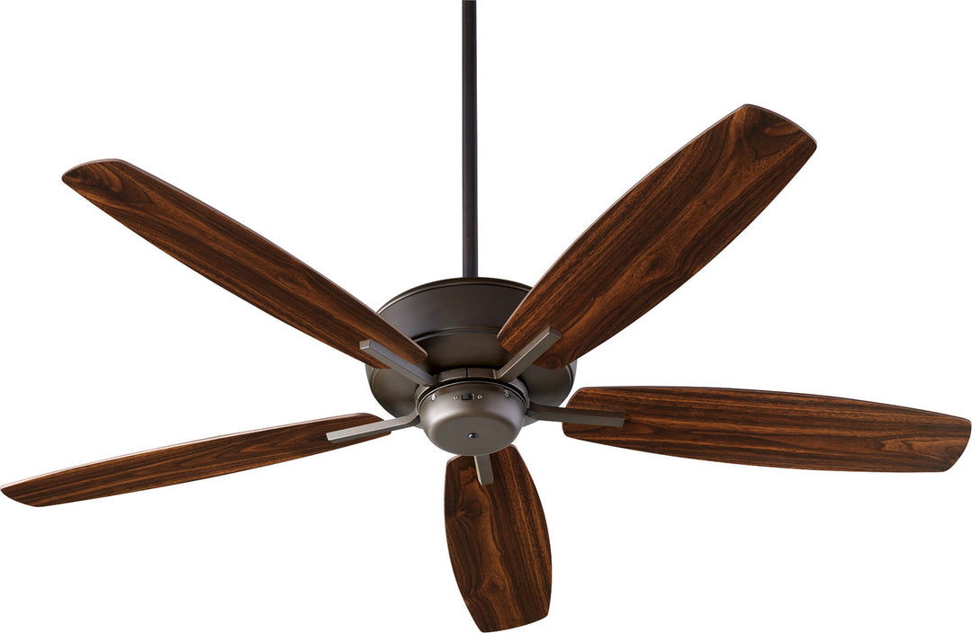 Quorum Breeze 7052-86 Ceiling Fan 52 in. - Oiled Bronze, Dark Oak/Walnut