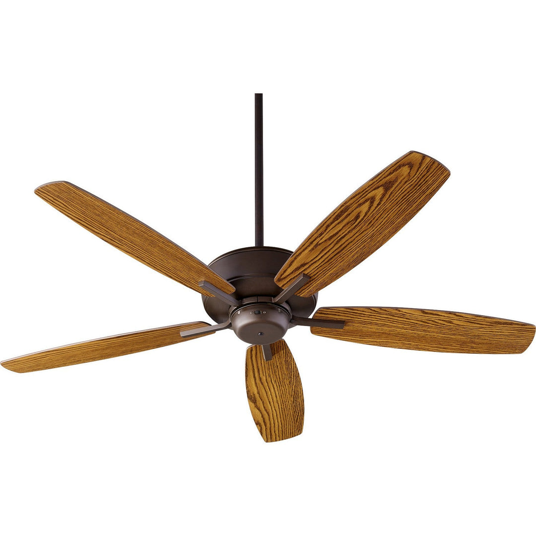 Quorum Breeze 7052-86 Ceiling Fan 52 in. - Oiled Bronze, Dark Oak/Walnut