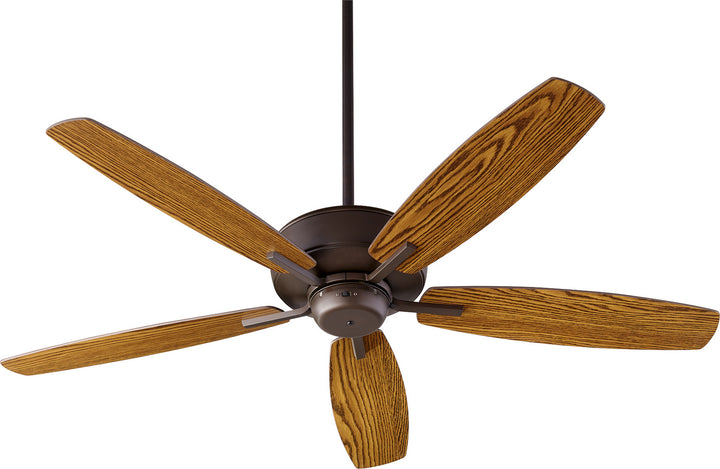 Quorum Breeze 7052-86 Ceiling Fan 52 in. - Oiled Bronze, Dark Oak/Walnut