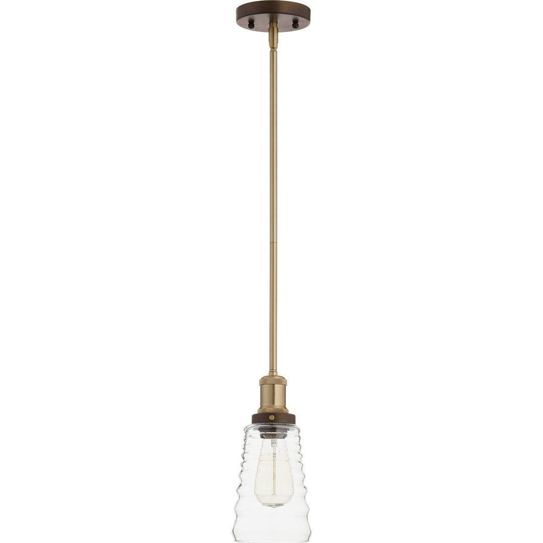 Quorum 879-8086 Pendant Light - Aged Brass w/ Oiled Bronze