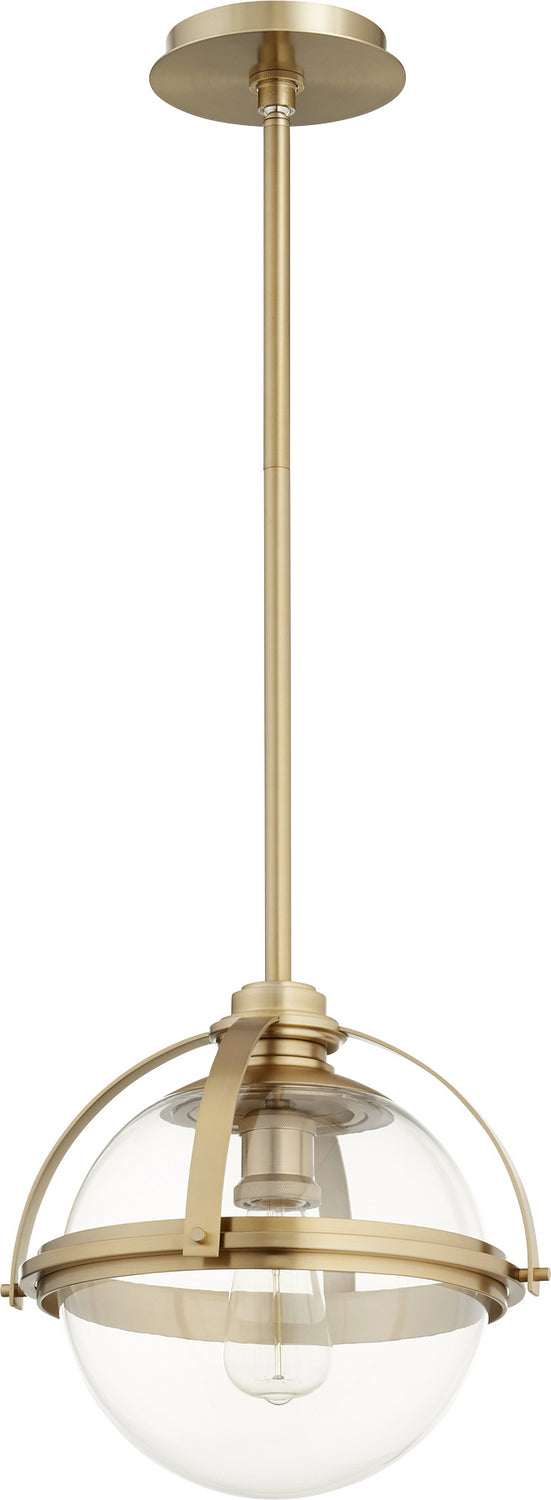 Quorum Meridian Globe Pendants 88-13-80 Pendant Light - Aged Brass