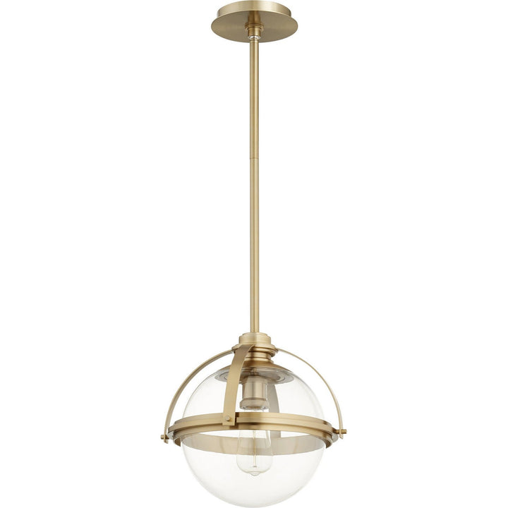 Quorum Meridian Globe Pendants 88-13-80 Pendant Light - Aged Brass